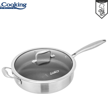 Tigaie adâncă Cooking by Heinner Titanium 3 straturi inox inducție 24 x 6.5 cm 2.7 L