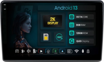 Navigație 2K Dacia Duster 2024+ 8GB RAM Android Octacore Slot Sim 4G DSP GPS Wi-FI Carplay Android Auto USB Bluetooth Waze Touchscreen