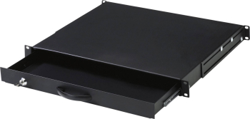Sertar rack 19" cu închidere cu cheie, 1U, Digitus DN-19KEY-1U-SW, Negru