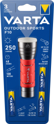Lanterna LED Varta Outdoor Sports 5W 235 lm 3AAA Roșu