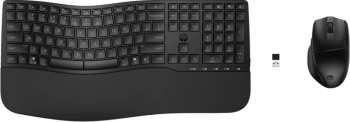 Kit tastatura și mouse wireless HP 680 Comfort Dual-Mode Bluetooth / HP Unifying Dongle tastare silențioasă taste programabile 3 baterii