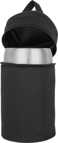 Termos pentru supa/mancare Noveen TB951 Argintiu, 800 ml, perete dublu, Inox, Husa transport