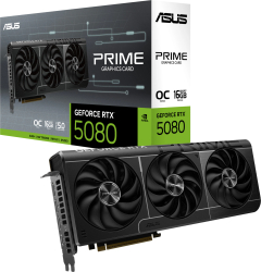 Placa video ASUS PRIME GeForce RTX 5080 OC Edition 16GB GDDR7 256-bit