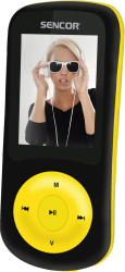MP4/MP3 Player Sencor SFP 5870 BYL, LCD 1.8", Radio FM, 8GB Flash (Negru/Galben)