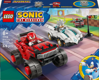 LEGO Sonic The Hedgehog: Mașina lui Silver vs Camionul gigant al lui Knuckles 77118 8 ani+ 378 piese