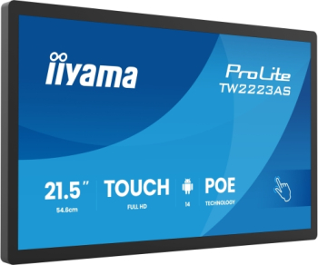touchscreen Iiyama 21.5" IPS, Full HD, USB-C, Boxe negru
