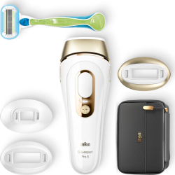 Epilator IPL Braun, laser, Silk-expert Pro 5 IPL PL5243, Alb/Auriu