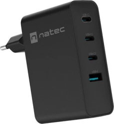 Incarcator telefon Natec Ribera GAN 3x USB-C + 1x USB-A 100W negru