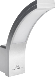 Lampa LED de perete exterior Maclean Energy MCE343 SV 10W 800 lm IP54 argintiu lumina alb natural 4000K rezistenta la intemperii eficiență