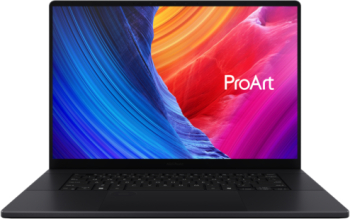 Laptop 16" Asus ProArt P16 Touch AMD Ryzen AI 9 HX 370 (36MB 5.1GHz) 64GB DDR5 2TB SSD RTX 5090 24GB Windows 11 Pro Nano Black