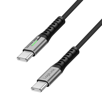 Cablu de date și alimentare LogiLink CU0442 USB 3.2 USB Gen Type-C (T) la USB Type-C (T) 1m PD 240W 3 x ecranat 4K/60Hz 20Gbps