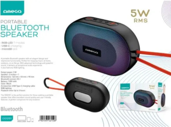 Boxa Portabilă Omega OGQ101 Bluetooth 5W RMS RGB (Negru)