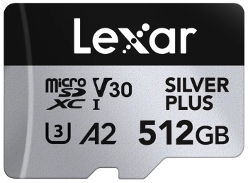 Card de memorie Lexar Professional SILVER Plus LMSSIPL512G-BNANG 512GB microSDXC UHS-I U3 V30
