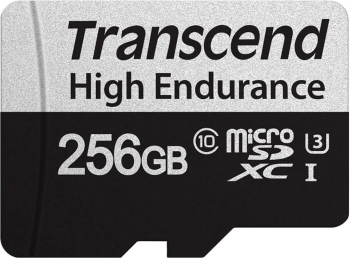 Memory Card microSDXC Transcend USD350V 256GB, Class 10, UHS-I U3 + Adaptor SD