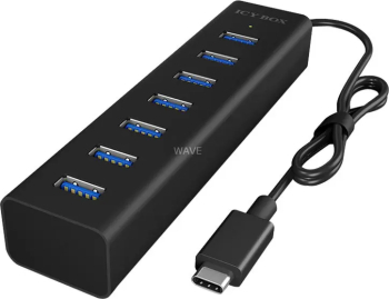HUB USB ICY BOX IB-HUB1700-C3 7 x USB (Negru)