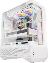 Carcasa pentru computer darkFlash DY460 Full Tower ATX ITX M-ATX 4 Ventilatoare ARGB incluse Alb