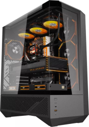 Carcasa pentru computer darkFlash DY460 Full Tower ATX ITX M-ATX 4 Ventilatoare ARGB incluse Negru