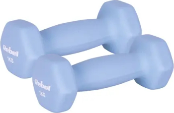 Set gantere Rebel Active RBA-2330-1 2 x 1kg fonta și înveliș de neopren (Albastru)