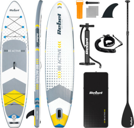 Set placa gonflabila SUP Rebel ACTIVE RBA-4500-WH 350 x 81 x 15 cm Alb