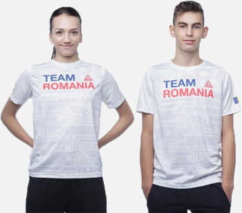 Tricou Poly Peak TeamRomania20 alb