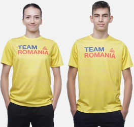 Tricou Poly Peak TeamRomania20 Galben