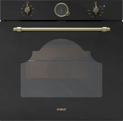 Cuptor incorporabil Samus SC630VTA9 Clasa A Design rusticnbsp 9 Functii de gatirenbsp Temperatura reglabilanbsp Geam triplu Low-E Black