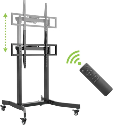 Stand TV Techly ICA-TR68M înălțime reglabilă 55'' - 100'' telecomanda inclusă (Negru)
