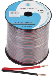 Cablu difuzor cca 2x0.75mm rosu/negru 100m - imagine 1