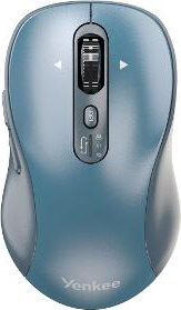 Mouse Yenkee YMS 2010BE Gyro – Mouse wireless dual-mode (2.4 GHz + Bluetooth), optic 1600 DPI, 6 butoane + scroll, albastru