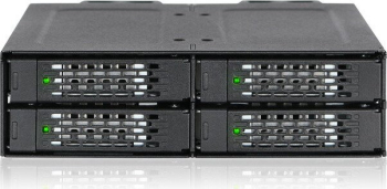 Rack HDD Icy Dock MB699VP-B, metal, 2 ventilatoare, 32 Gbit/s, negru, 140.3x146x41.3mm
