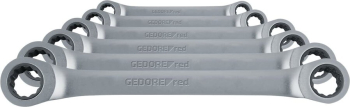 Gedore Red double ring ratchet wrench set 6 pieces - SW8-19mm 3300898