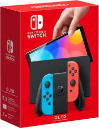 Consola Nintendo Switch (OLED model), game console (neon roșu/neon albastru)