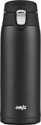 Emsa TRAVEL MUG light thermal mug (black (matt), 0.4 liters, flip lid)