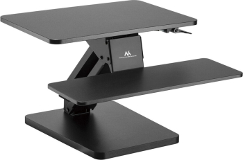 Maclean Suport de birou pentru tastatura, monitor sau laptop, arc cu gaz, stand-stat, negru, MC-882