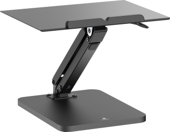 Suport monitor Suport de birou Maclean pentru monitor sau laptop, arc cu gaz, pentru stat in picioare și așezat, negru, MC-493