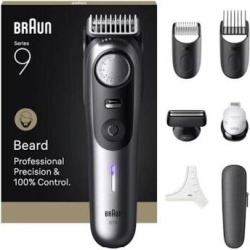 Aparat de barbierit Braun BT9520, Autonomie 180 min, Lavabil, Negru/Gri