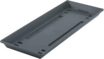 Suport Ghiveci Flori Antracit 50cm din Plastic pentru Balcon i Terasa Rezistent la Intemperii