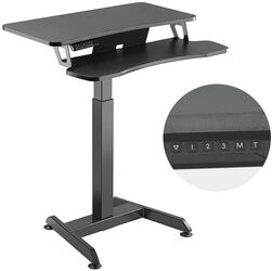Mobilier interior Birou electric Maclean, reglare inaltime, masa, statie de lucru, pentru lucru in picioare si in picioare, inaltime max 122 cm, max 37 kg, MC-835