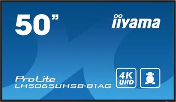 Televizor digital signage 126 cm 49.5" 4K LED Iiyama LH5065UHSB-B1AG UHD UltraHD HDMI DisplayPort Boxe