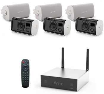 Sistem audio sonorizare terasa Bose FS2SE alb cu Amplificator Arylic A50+ internet radio wi-fi bluetooth