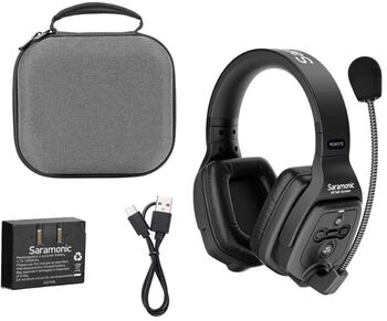 Căști Wireless Saramonic WiTalk DRH Dual-ear Remote pentru Sistemul Intercom WiTalk Negru