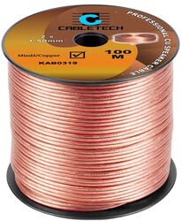 Cablu difuzor 10m 1.5mm x2 cupru transparent Cabletech KAB0319-10
