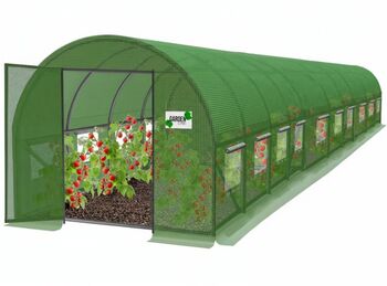 Sera Grădină 10 x 5 x 2m Tip Tunel Pentru Legume Solar Grădină Verde