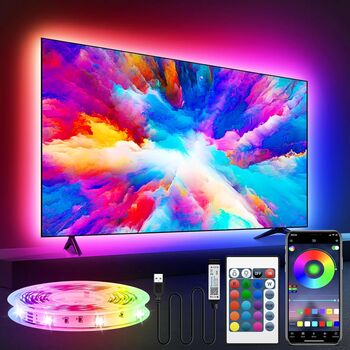 Banda 3m 90 LED-uri SMD RGB USB Sincronizare Muzica IP65 telecomanda