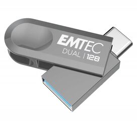 Stick USB Emtec D280 Dual 128GB USB-A/USB-C (Gri)