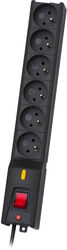 Prelungitor LESTAR LX 610 G-A, surge protector, 1.5m, black 6 AC outlet(s) 230 V