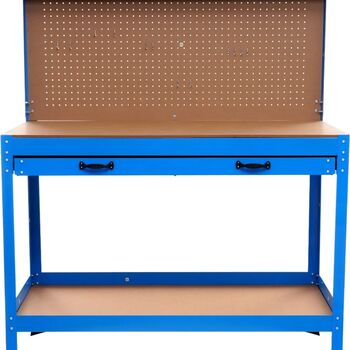 Masa de lucru pentru atelier XD640 1200 x 600 mm cu sertar panou pentru scule si raft inferior 80 kg