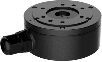 Doza Conexiune Camere Hikvision Ds-1280zj-xs(black), Aluminiu, Dimensiuni Φ100 X 43.2 X 129mm, Greutate 320g, Compatibil Cu Camera Dome Și Bullet.