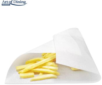 Set 500 Bucăți Hârtie Impermiabila Rezistentă La Grăsime Albă, 200 X 250 Mm, Art Of Dining