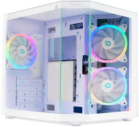 Carcasa Spacer AQUARIUM Mini Tower mATX fără sursa sticlă securizată 3 x ARGB fan HUB telecomanda USB 3.0 x 1 USB Type-C x 1 HD-Audio